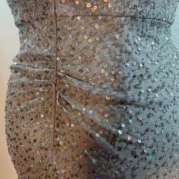 Teri Jon By Rickie Freeman Sequin Gown hand beaded 12 - Picture 6 of 14